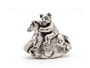 Figura de Plata Osito Balancín