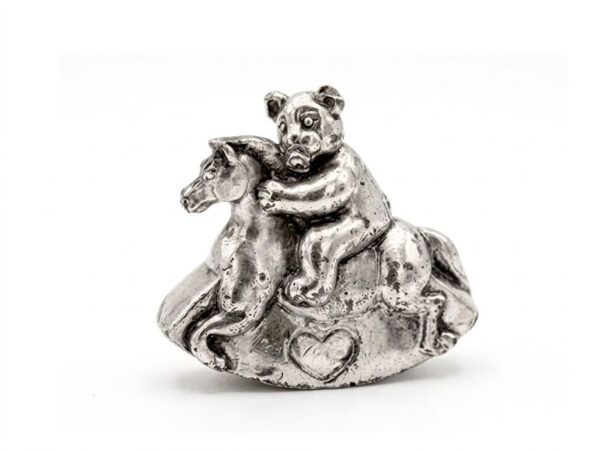 Figura de Plata Osito Balancín