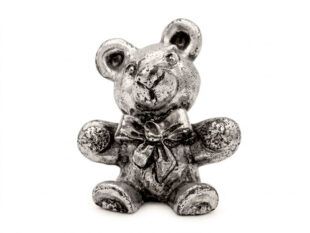Figura Osito Plata Resina