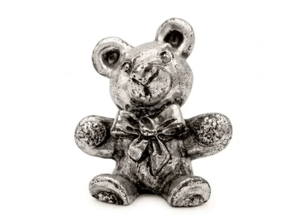 Figura Osito Plata Resina