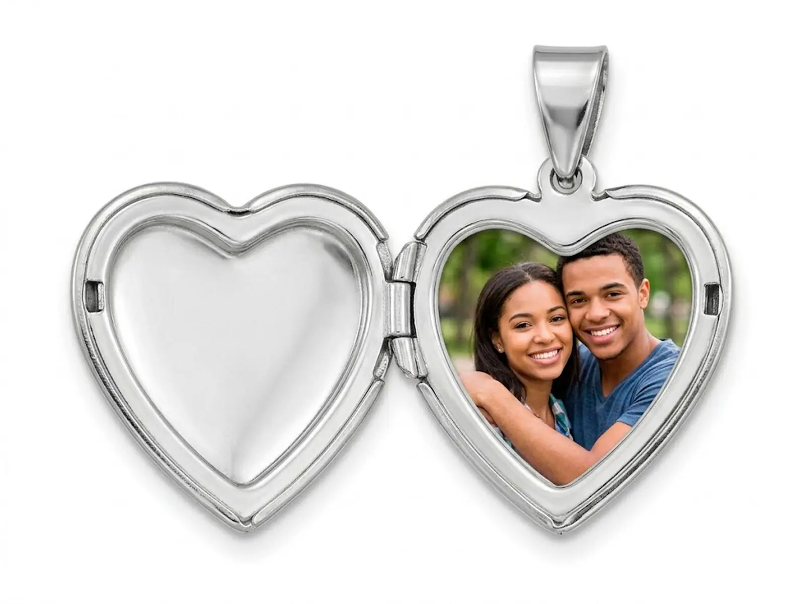 Colgante plata Dije corazon liso
