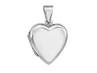 Colgante plata Dije corazon liso