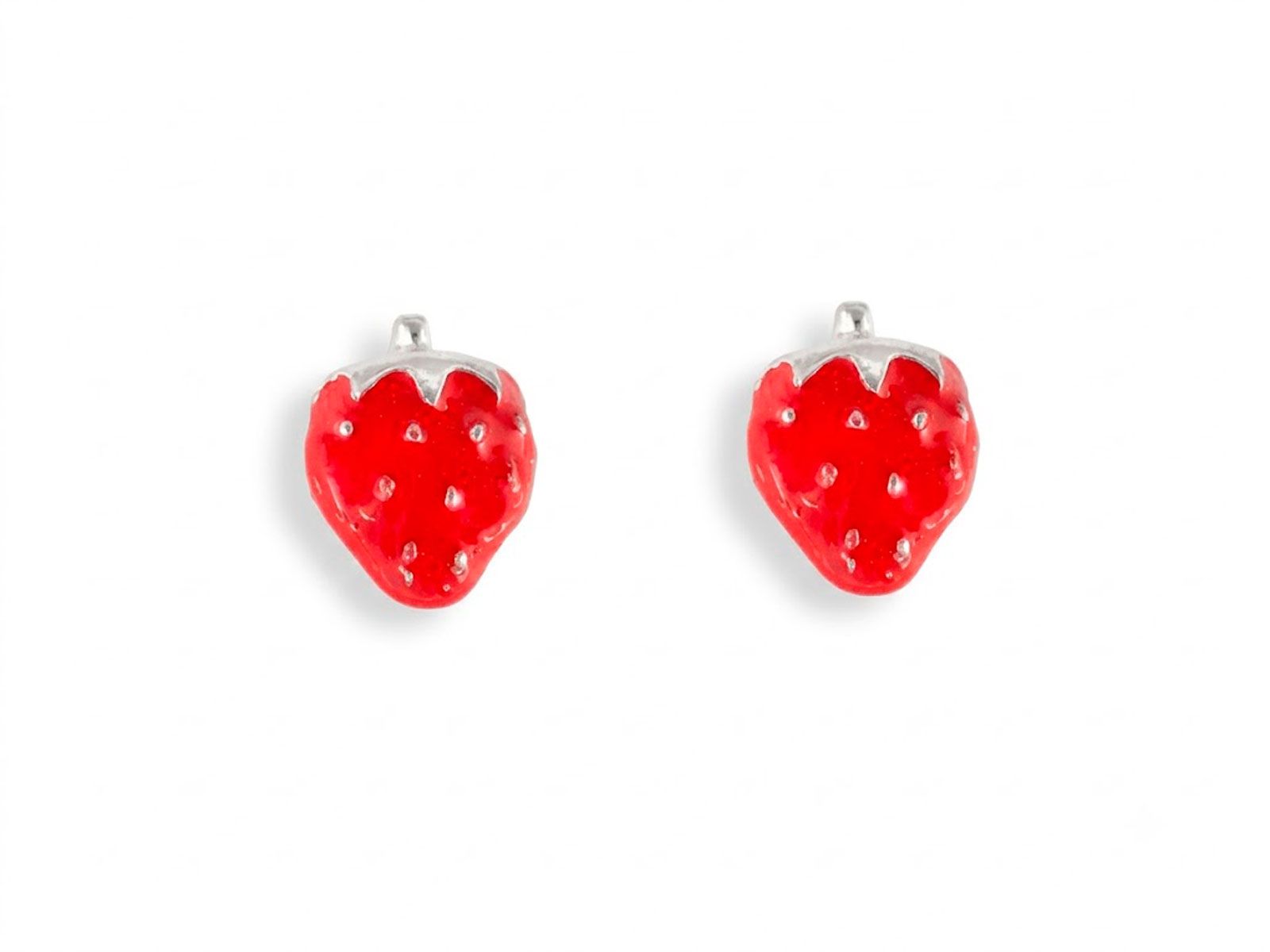 Pendientes dormilon de bebe fresa