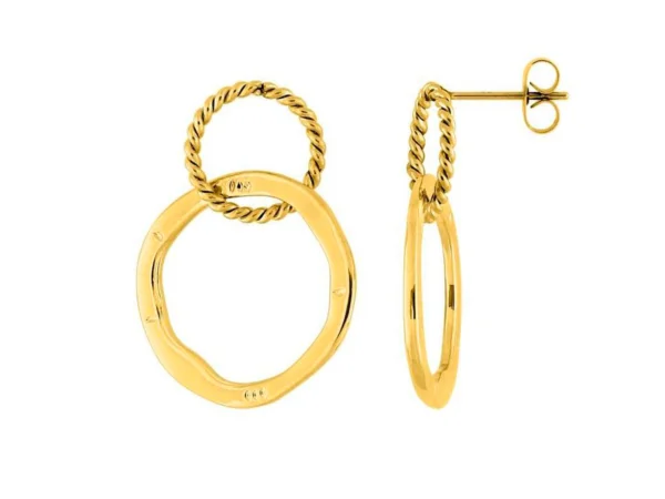 Pendientes acero doble aro