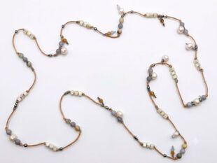 Collar jaspes aguamarina lechosas