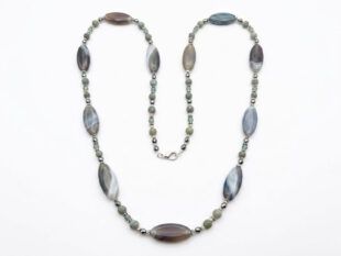 Collar Jaspes agatas grises