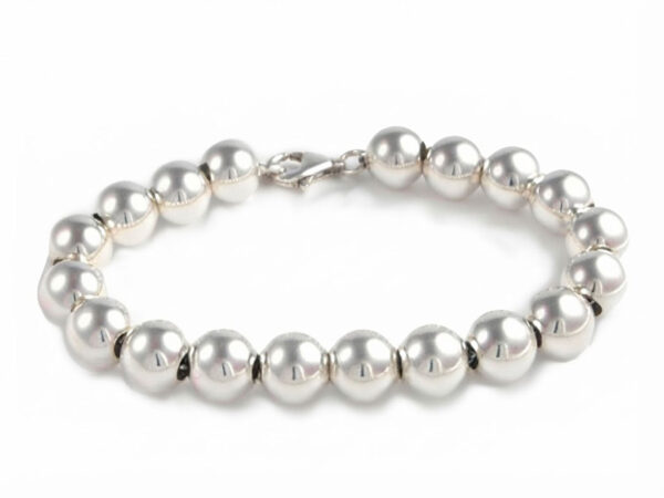 Pulsera plata bolas 6
