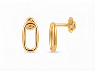 Pendientes oro amarillo rectangulo