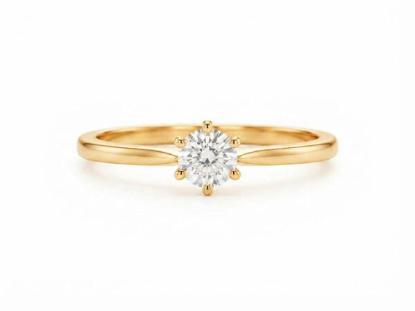 Solitario oro 6 garras