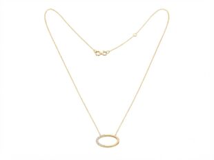 Gargantilla oro oval circonitas