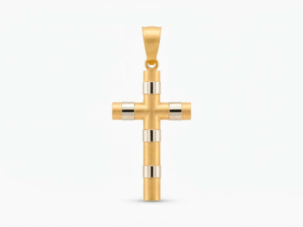 Cruz oro tubo bicolor