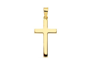 Cruz oro amarillo rectangular