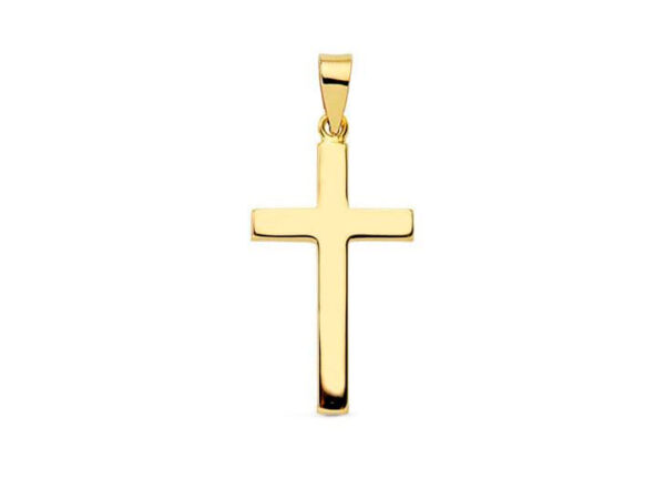 Cruz oro amarillo rectangular